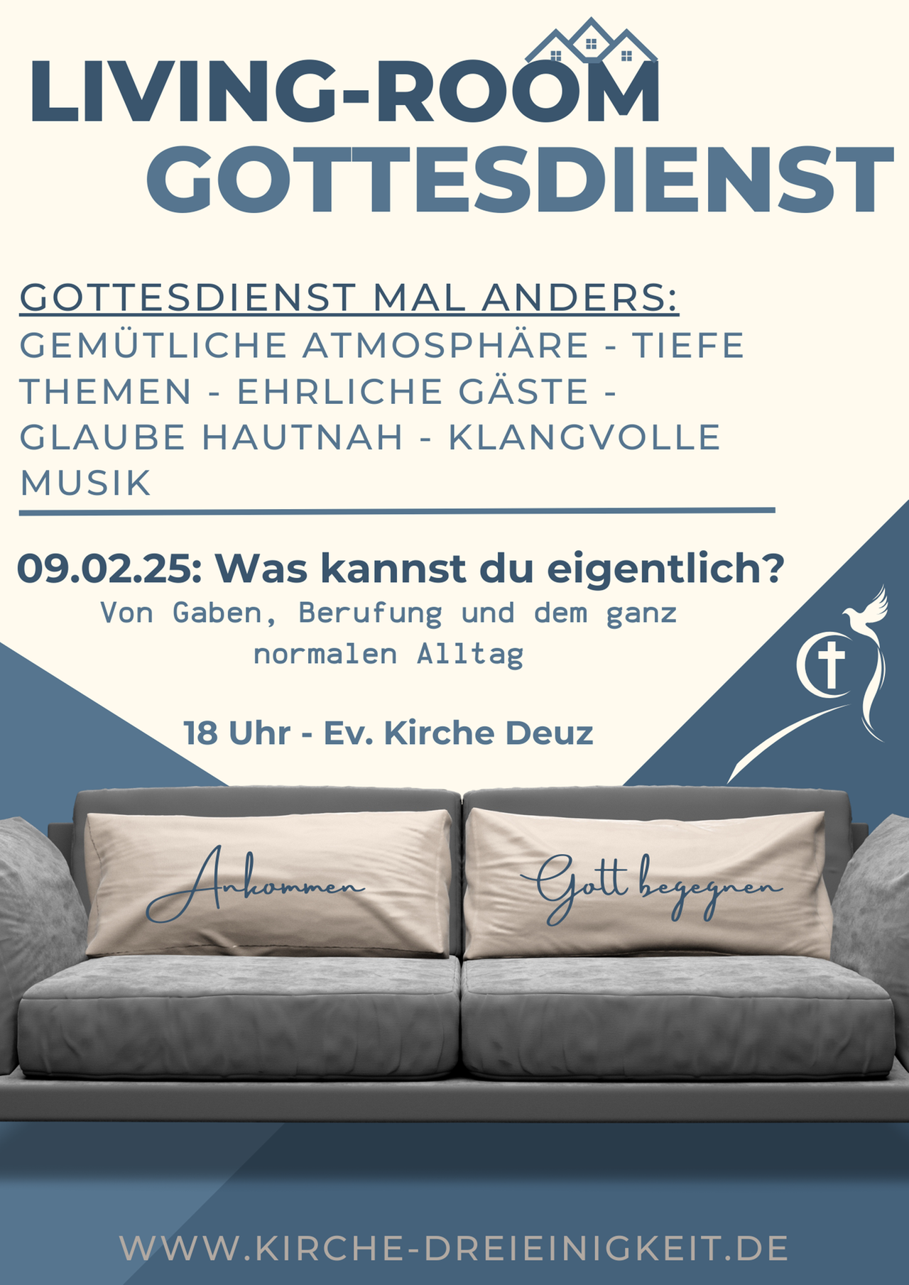 Plakat Living Room Gottesdienst